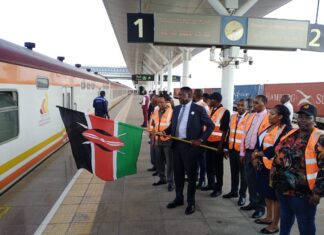 madaraka express, premium, business class, rail transport in kenya,