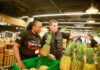 Angeline Bett, Area Manager for Carrefour Kenya and Christophe Orcet, Regional Director – East Africa at Majid Al Futtaim Retail, pictured beside a variety of pineapples during the grand opening of Carrefour's 25th store at Runda Mall