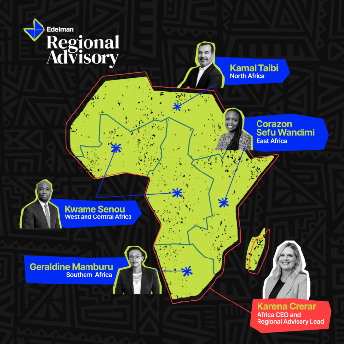 Edelman Africa launched its Regional Advisory (ERA) team, comprised of senior industry veterans and communications advisors spread across North, East, West, Central and Southern Africa to assist existing and potential clients build their businesses and navigate the continent. This move, together with Edelman’s established network of vetted partners that span the entire African continent and offer on-the-ground tactical support across all 54 countries, positions Edelman Africa as the most connected communications advisory on the African continent and the leading provider of communications advisory across the regions. To build upon Edelman Africa’s already established teams in both Southern and East Africa, the regional advisory team will be co-led by two external advisors handpicked for their decades of experience across their respective regions: Kwame Senou, Executive Director of The Holding Opinion and Public (THOP) in Cote d’Ivoire and Kamal Taibi, Founder & CEO of Stratëus Group in Morocco. Increasing market volatility, institutional failures pushing people to the brink, and growing mistrust of leaders in government, business, and media. The 2025 Edelman Global Trust Barometer Data identified these symptoms as part of a crisis of grievance: a sense of unfairness and a lack of confidence in our institutions to improve our world, continent, and respective countries. For governments, multinational corporations and NGOs hoping to expand their presence into Africa, building trust will be crucial to offsetting this sense of grievance. “As our Trust research has shown, when institutions can’t be trusted to do what is right, levels of grievance arise. That’s why we must focus on increasing optimism, helping organisations cultivate and rebuild trust in local communities where they operate. This is especially true for those building their presence in Africa,” says Karena Crerar, CEO of Edelman Africa. “Multinational corporations and other institutions can no longer afford to be out of touch. Nuanced, regional strategies must be in place to reflect Africa’s complex socioeconomic environments. You can’t transplant multinational business and communication models into a given country and hope they’ll stick. You need a top-down understanding of every market,” she says. “This launch marks a significant step forward in how we support our clients’ ambitions across Africa. By bringing together deep regional expertise with the global reach of Edelman, we’re equipping institutions with the insight and guidance they need to navigate complex markets, earn trust, and drive impact at scale. It’s a strategic move that reflects both the growing importance of Africa in global growth plans and our commitment to being a trusted partner on that journey," says Justin Westcott, COO of Edelman EMEA. From public affairs influencing local policy to crisis communications, on-the-ground presence to regional analysis, this team will focus on not only tactical implementation in each country, but also strategic regional advisory for clientele operating in multiple African markets. “This is a pivotal moment, where our role is to navigate the complexities and deliver tailored solutions. West and Central Africa presents a dynamic landscape ripe with opportunities. Through this unique strategic alliance, we are well-positioned to support the ambitions of both global players and regional champions, driving meaningful impact across the region,” says Senou. North Africa also offers compelling prospects, says Taibi: “The region’s strategic location bridging Europe, the Middle East, and sub-Saharan Africa creates a hub for logistics and trade. Countries like Morocco and Egypt have become focal points for industries such as automotive manufacturing, energy transition, and agribusiness.” Organisations working with Edelman on the continent will receive ongoing, bespoke advice based on their current organisational strategy and market expansion plans. They will then work alongside the advisors in understanding all aspects of the market, region, neighbouring markets, and overall context. “Our advisors will then guide clientele on a strategic approach, going beyond Public Relations and tactical implementation, rather helping to tailor organisational goals into a regionally nuanced, culturally sensitive communications programme focusing on the stakeholders they want to reach. They will then work with our partner network across more than 50 African countries to implement these strategies and create the greatest possible positive impact for both the organisations and the communities in which they work,” says Crerar. The ERA Structure: Steering this advisory team will be Karena Crerar, Edelman Africa CEO, with the following advisors overseeing each region:  Kwame Senou, Executive Director, THOP, Cote d’Ivoire (West and Central Africa)  Kamal Taibi, Founder & CEO, Stratëus Group, Morocco (North Africa)  Corazon Sefu, Edelman Kenya Managing Director (East Africa Advisor)  Geraldine Mamburu, Edelman Africa Business Development Director (Southern Africa) Karena Crerar, Edelman Africa CEO, says: “As a leading communications consultancy in Africa, and a global leader in Trust, now is our moment to spearhead the African growth agenda for our industry, our people, and our clients – both on the continent and in international markets where interest in our dynamic continent remains high.” She continues: “We aim to advise our clients on the nuances of Africa through a country- specific, regional, and continent-wide lens, ensuring their communications create positive economic and social impact. This alongside access to the Edelman’s global capabilities, allowing us to design communication strategies for clients that drive meaningful change while fostering sustainable growth – helping us to push back against the crisis of grievance,” says Crerar.