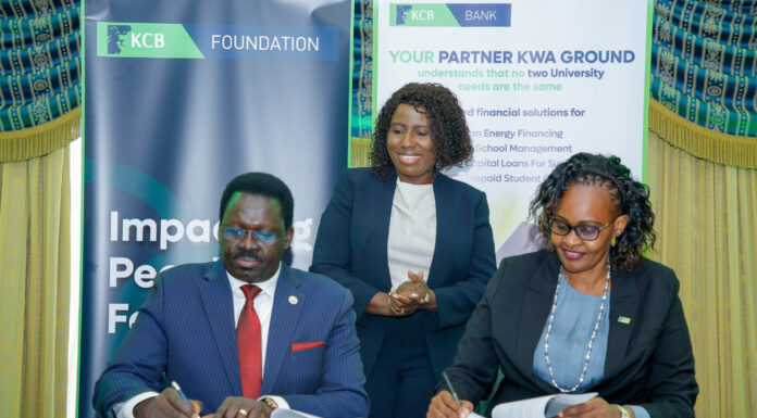 KCB Bank has signed agreements with 29 public and private universities to provide tailored financing and digital solutions aimed at supporting infrastructure development, operations, and financial access for staff, students, and suppliers. Click here to connect with us on WhatsApp The initiative will offer project finance, working capital, and digitized payment systems for institutions, alongside salary advances, mortgages, asset financing, and insurance products for teaching and non-teaching staff. Universities will also have access to green energy financing options such as solar power and biogas. Students will benefit from fee payment plans, digital banking tools, and a three-month internship programme targeting over 10,000 learners to boost practical skills and industry exposure. KCB says the programme will also extend credit and training to SMEs and suppliers linked to the universities, while surrounding communities will access enterprise development, environmental conservation projects, and scholarships through the KCB Foundation. The move comes as public universities grapple with funding shortfalls amid rising enrolment and infrastructure needs. Government data shows that most institutions face growing financial pressures, prompting calls for private sector partnerships to sustain the sector. According to Higher Education Principal Secretary Dr. Beatrice Inyangala, the collaboration aligns with government efforts to promote sustainable, inclusive, and digitally enabled higher education.