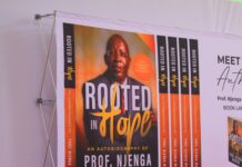 Prof Njenga Munene Launches his Autobiography, ‘Rooted in Hope’